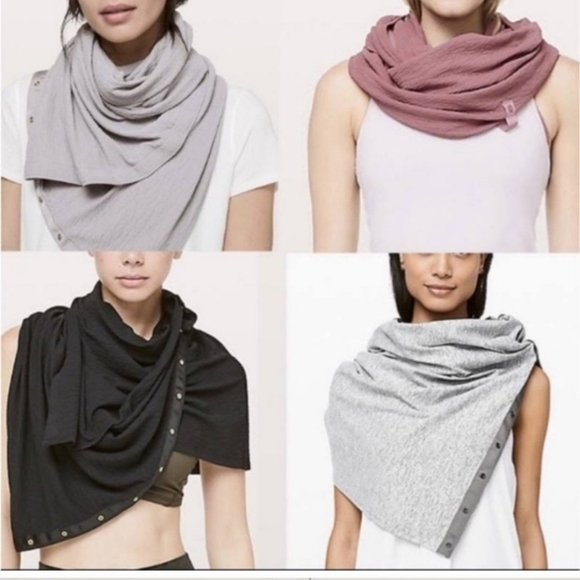 Lululemon Vinysas Versatile Red Striped Cardigan Scraf - Picture 3 of 10